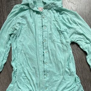 Mint green cardigan, size small